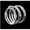 Image 2 : 14KT White Gold 0.77ctw Diamond Ring