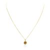 Image 1 : 14KT Yellow Gold 1.22ct Citrine Quartz and Diamond Pendant With Chain