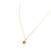 Image 3 : 14KT Yellow Gold 1.22ct Citrine Quartz and Diamond Pendant With Chain
