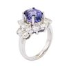 Image 3 : 14KT White Gold 4.14ct Tanzanite and Diamond Ring