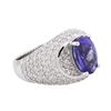 Image 2 : 14KT White Gold 2.70ct Tanzanite and Diamond Ring
