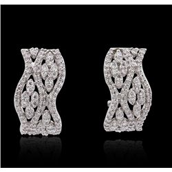 18KT White Gold 1.44ctw Diamond Earrings