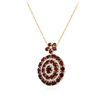 Image 3 : 14KT Yellow Gold 11.80ctw Ruby and Diamond Pendant With Chain