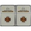 Image 1 : (2 ) 1937 LINCOLN CENTS, NGC MS-66 RED