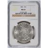 Image 1 : 1881 MORGAN SILVER DOLLAR, NGC MS-63  BLAZING WHITE!
