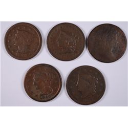 (5) LARGE CENTS (98, 35, 38, 46, 48)