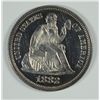 Image 1 : 1882 PROOF SEATED DIME PROOF-65