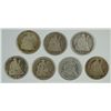 Image 1 : (7) SEATED DIMES (42, 54, 57, 57-O, 75, 76, 87)