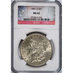 1887-O MORGAN DOLLAR NGC MS-62