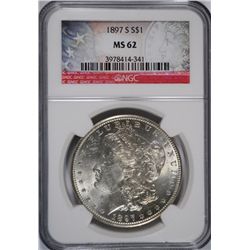 1897-S MORGAN DOLLAR NGC MS-62