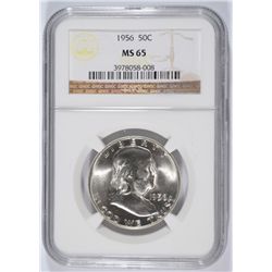 1956 FRANKLIN HALF DOLLAR, NGC MS-65