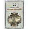 Image 1 : 1925 PEACE SILVER DOLLAR, NGC MS-66