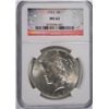 Image 1 : 1923 PEACE DOLLAR NGC MS-62