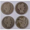 Image 1 : (4) 1893-O BARBER HALF DOLLARS