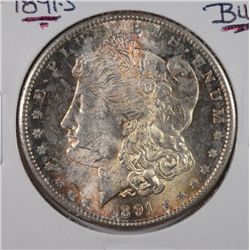 1891-S MORGAN DOLLAR CH BU (NICE TONING)