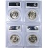 Image 2 : LOT OF ( 4 ) 1954 FRANKLIN HALF DOLLAR, PCGS MS-63