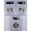 Image 2 : LOT OF ( 3 ) 1955 FRANKLIN HALF DOLLARS,  PCGS MS-64