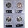 Image 2 : LOT OF ( 2 ) 1959 & (2) 1958 FRANKLIN HALF DOLLARS, PCGS MS-63