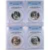 Image 1 : LOT OF  ( 4 ) 1961 FRANKLIN HALF DOLLAR, PCGS MS-63
