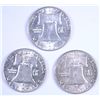 Image 2 : ( 3 ) 1952 FRANKLIN HALF DOLLARS, CHOICE BU