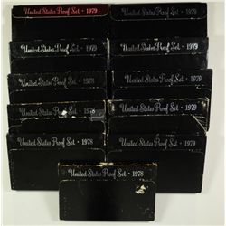 U.S. PROOF SETS IN ORIGINAL PACKAGING: ( 4 ) 1978 AND ( 7 ) 1979