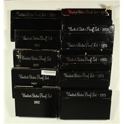 U.S. PROOF SETS IN ORIGINAL PACKAGING: ( 7 ) 1975 AND ( 4 ) 1982