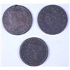 Image 1 : U.S. LARGE CENTS: 1828-VF DARK, 1814-VG CUT ON RIM, AND 1844-VG DARK