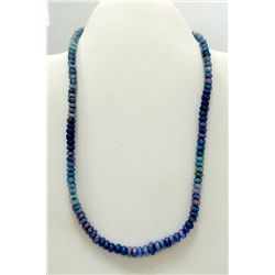 72 ct & up Opal Smooth Rondelle Fire Beaded Necklace