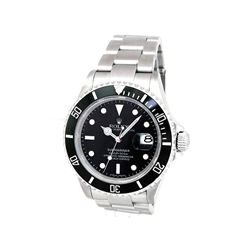 40mm Gents Rolex Stainless Steel Oyster Perpetual Submariner Watch. Black Dial. Stainless Steel Beze