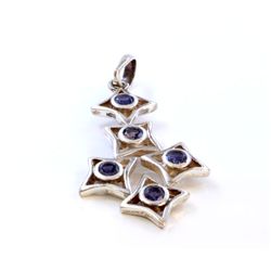 Silver Plated Amethyst Pendant ctw