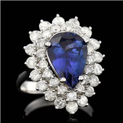 ONE CENTER PEAR SHAPE NATURAL FINE TANZANITE TW 14.80CTS