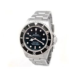 40mm Gents Rolex Stainless Steel Oyster Perpetual Sea Dweller Watch. Black Dial. Stainless Steel Bez