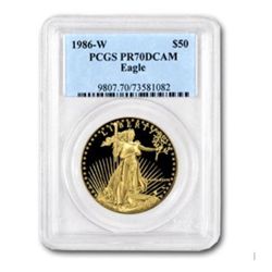 1986-W 1 oz Proof Gold American Eagle PR-70 PCGS (Registry Set)