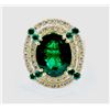Image 4 : EMERALD SMALL 0.33CT / EMERALD 6.58CT, 18K Y/G RING 13.75GRAM / DIAMOND 1.33CT