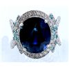 Image 4 : GIA Natural Sapphire & Paraiba Tourmaline 21.10 ctw (Hand Made Piece Very Rare)