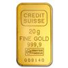 Image 1 : 20 gram Statue of Liberty Credit Suisse Gold Bar .9999 Fine