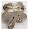 Image 2 : Antique Mexican Sterling Four Leaf Clover Pin
