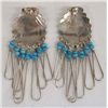 Image 2 : Navajo Sterling Bisbee Blue Turquoise Earrings
