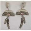Image 1 : Navajo Sterling Mother of Pearl Earrings