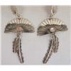 Image 2 : Navajo Sterling Mother of Pearl Earrings
