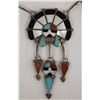 Image 2 : Zuni Silver Sunface Necklace by Randolph Lateyice