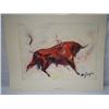 Image 2 : Limited Edition Red Bull Print by Ted De Grazia