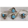 Image 2 : 6 Navajo Sterling Rings, Multi- Stone