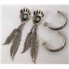 Image 2 : 5 Pr Native American Sterling Earrings
