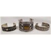 Image 1 : 2 India Cuff Bracelets, 1 with Tiger's Eye Stone