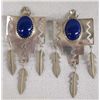 Image 1 : Navajo Silver Lapis Clip-On Earrings