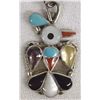 Image 2 : Zuni Sterling Channel Inlay Thunderbird Keyring