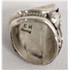Image 3 : Navajo Sterling Turquoise Eagle Ring by E. Hoskey