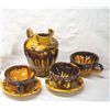 Image 2 : Vintage Mexican Dripware Pottery Chocolate Service