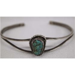 Vintage Navajo Sterling Silver Turquoise Bracelet